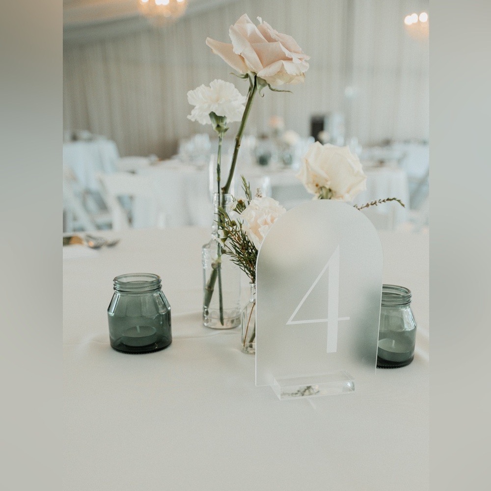 Acrylic table numbers